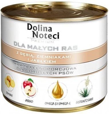 Dolina Noteci Premium Dla Psów Małych Ras Z Gęsią, Ziemniakami I Jabłkiem 185g Dolina Noteci Premium Dla Psów Małych Ras Z Gęsią, Ziemniakami I Jabłkiem 185g