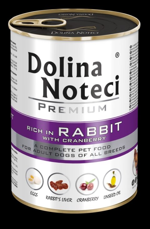 Dolina Noteci Premium Królik Z Żurawiną 400g Dolina Noteci Premium Królik Z Żurawiną 400g