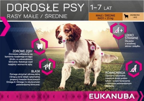 Eukanuba Adult Small&Medium Breed Rich In Lamb & Rice 12kg Eukanuba Adult Small&Medium Breed Rich In Lamb & Rice 12kg