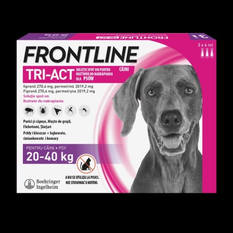 FRONTLINE Tri-Act Dla Psów 3x4ml FRONTLINE Tri-Act Dla Psów 3x4ml
