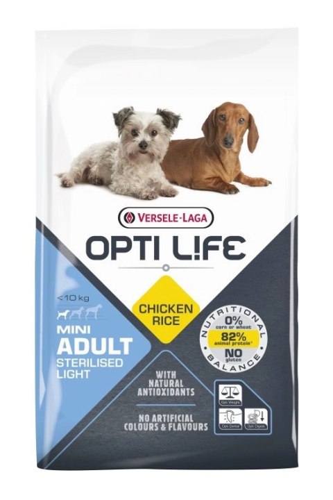 Versele-Laga Opti Life Adult Light Mini Kurczak Z Ryżem 7,5kg Versele-Laga Opti Life Adult Light Mini Kurczak Z Ryżem 7,5kg