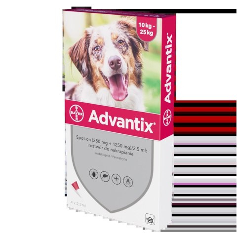 Bayer Advantix Krople Na Kleszcze I Pchły 4x2,5ml Bayer Advantix Krople Na Kleszcze I Pchły 4x2,5ml