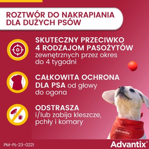 Bayer Advantix Krople Na Kleszcze I Pchły 4x4ml Bayer Advantix Krople Na Kleszcze I Pchły 4x4ml