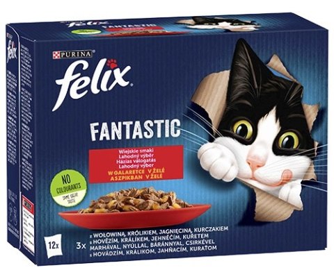 Felix Fantastic Wiejskie Smaki W Galaretce 12x85g Felix Fantastic Wiejskie Smaki W Galaretce 12x85g