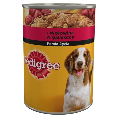 Pedigree Mokra Karma Dla Dorosłych Psów Z Wołowiną W Galarecie Puszka 400g Pedigree Mokra Karma Dla Dorosłych Psów Z Wołowiną W Galarecie Puszka 400g