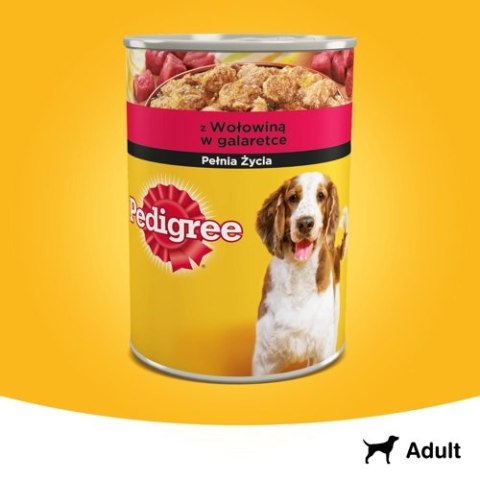 Pedigree Mokra Karma Dla Dorosłych Psów Z Wołowiną W Galarecie Puszka 400g Pedigree Mokra Karma Dla Dorosłych Psów Z Wołowiną W Galarecie Puszka 400g