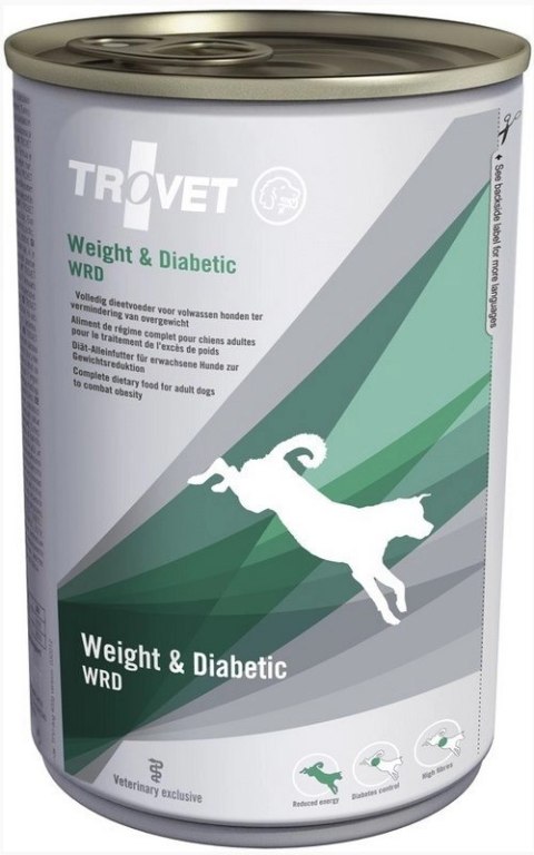 TROVET WRD Weight & Diabetic Dla Psa Puszka 400g TROVET WRD Weight & Diabetic Dla Psa Puszka 400g