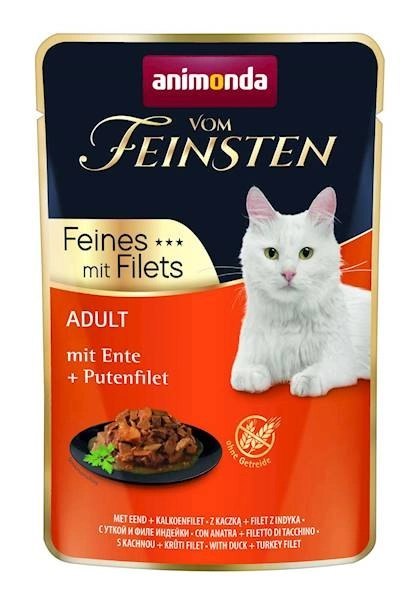 ANIMONDA Cat Vom Feinsten Adult Kaczka + Filet Z Indyka Saszetka 85g ANIMONDA Cat Vom Feinsten Adult Kaczka + Filet Z Indyka Saszetka 85g
