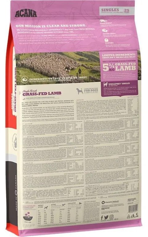 Acana Singles Grass-Fed Lamb 11,4kg Acana Singles Grass-Fed Lamb 11,4kg