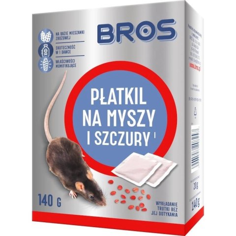BROS - Płatkil na myszy i szczury 140g BROS - Płatkil na myszy i szczury 140g