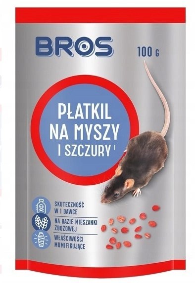 Bros Płatkil Na Myszy I Szczury 100g Bros Płatkil Na Myszy I Szczury 100g