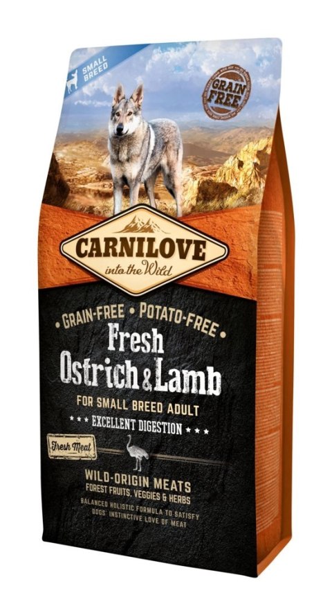 Carnilove Fresh Ostrich Lamb Adult 6kg Carnilove Fresh Ostrich Lamb Adult 6kg