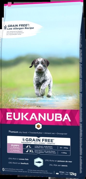 Eukanuba Puppy&Junior Large Breeds Grain Free Łosoś 12kg Eukanuba Puppy&Junior Large Breeds Grain Free Łosoś 12kg