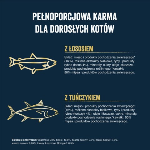 Felix Tasty Shreds Karma Dla Kota Z Łososiem I Tuńczykiem W Sosie 4x80g Felix Tasty Shreds Karma Dla Kota Z Łososiem I Tuńczykiem W Sosie 4x80g