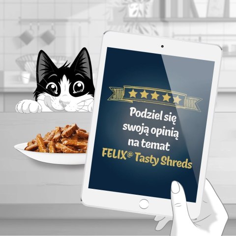 Felix Tasty Shreds Karma Dla Kota Z Łososiem I Tuńczykiem W Sosie 4x80g Felix Tasty Shreds Karma Dla Kota Z Łososiem I Tuńczykiem W Sosie 4x80g