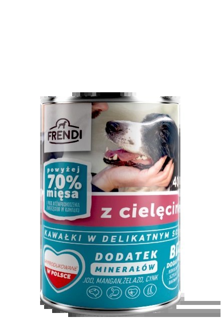 Frendi Kawałki W Delikatnym Sosie Z Cielęciną 400g Frendi Kawałki W Delikatnym Sosie Z Cielęciną 400g