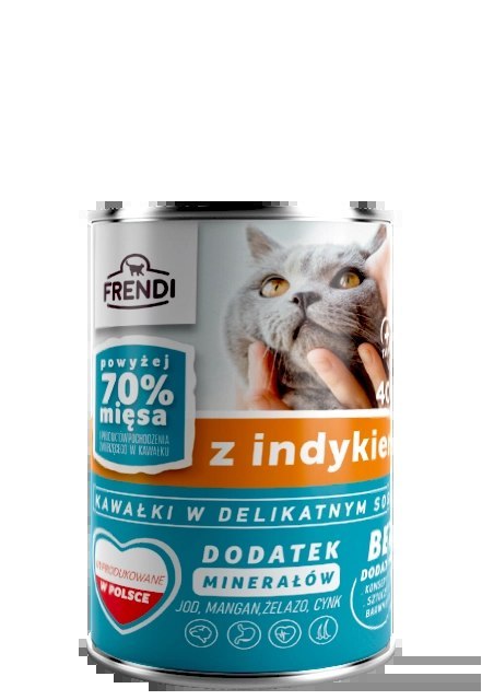 Frendi Kawałki W Delikatnym Sosie Z Indykiem 400g Frendi Kawałki W Delikatnym Sosie Z Indykiem 400g