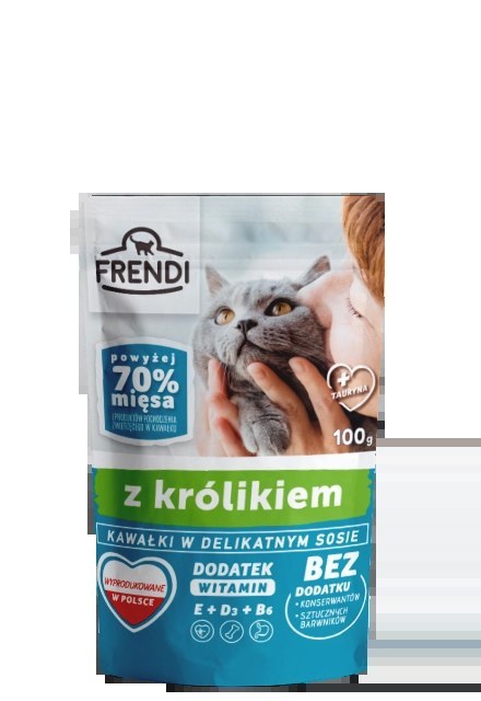Frendi Kawałki W Delikatnym Sosie Z Królikiem 100g Frendi Kawałki W Delikatnym Sosie Z Królikiem 100g