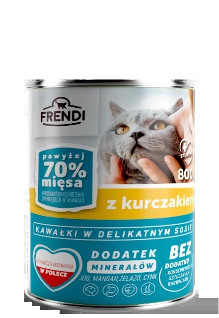 Frendi Kawałki W Delikatnym Sosie Z Kurczakiem 800g Frendi Kawałki W Delikatnym Sosie Z Kurczakiem 800g