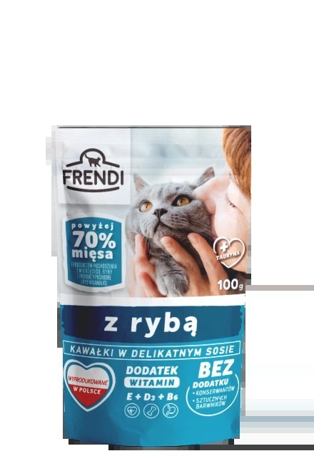 Frendi Kawałki W Delikatnym Sosie Z Rybą 100g Frendi Kawałki W Delikatnym Sosie Z Rybą 100g
