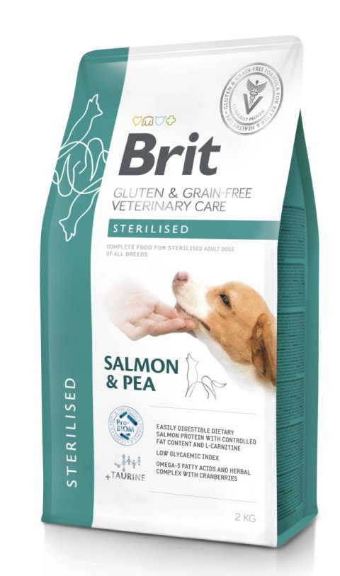 Brit GF Veterinary Diets Dog Gluten & Grain Free Sterilised 2kg Brit GF Veterinary Diets Dog Gluten & Grain Free Sterilised 2kg