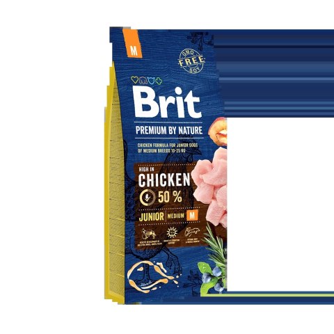 Brit Premium By Nature Junior M Z Kurczakiem 15kg Brit Premium By Nature Junior M Z Kurczakiem 15kg