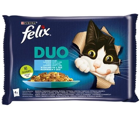Felix Duo Rybne Smaki W Galaretce 4x85g Felix Duo Rybne Smaki W Galaretce 4x85g