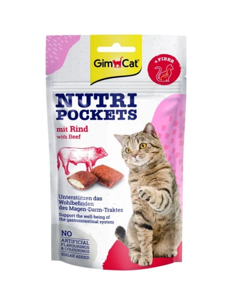 GIMCAT NUTRI POCKETS Przysmak z wołowiną 60g GIMCAT NUTRI POCKETS Przysmak z wołowiną 60g