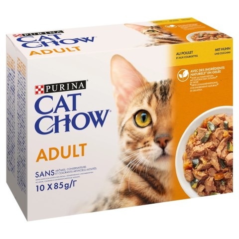 PURINA Cat Chow Adult Kurczak i cukinia Multipack 10x85g PURINA Cat Chow Adult Kurczak i cukinia Multipack 10x85g