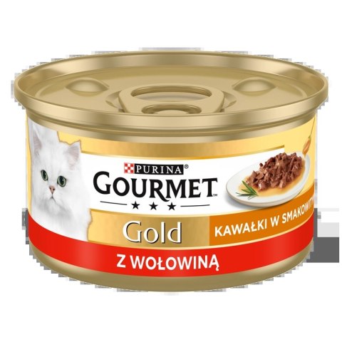 Purina Gourmet Gold Sauce Delight z wołowiną 85g Purina Gourmet Gold Sauce Delight z wołowiną 85g