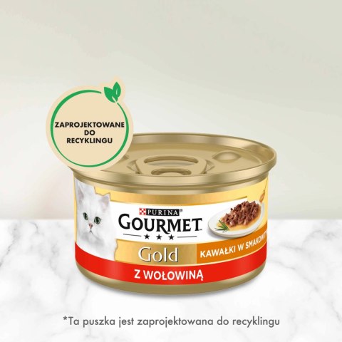 Purina Gourmet Gold Sauce Delight z wołowiną 85g Purina Gourmet Gold Sauce Delight z wołowiną 85g