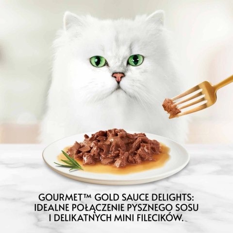 Purina Gourmet Gold Sauce Delight z wołowiną 85g Purina Gourmet Gold Sauce Delight z wołowiną 85g