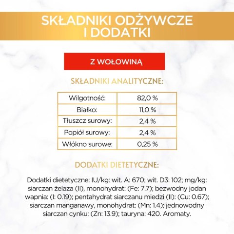 Purina Gourmet Gold Sauce Delight z wołowiną 85g Purina Gourmet Gold Sauce Delight z wołowiną 85g