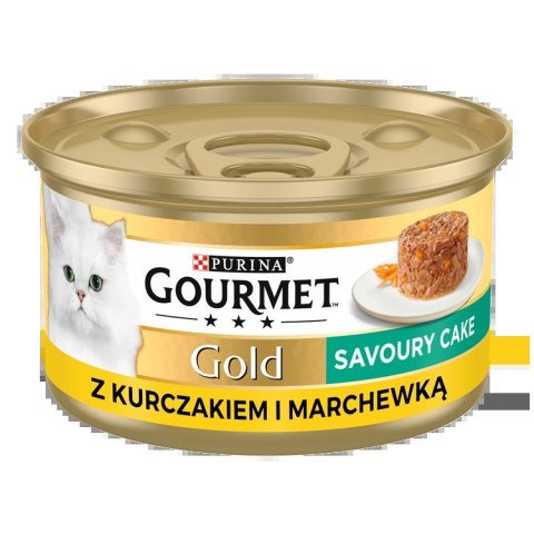 Purina Gourmet Gold Savoury Cake z kurczakiem i marchewką 85g Purina Gourmet Gold Savoury Cake z kurczakiem i marchewką 85g
