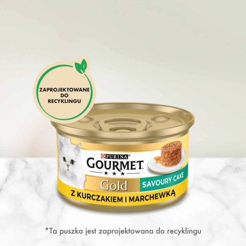 Purina Gourmet Gold Savoury Cake z kurczakiem i marchewką 85g Purina Gourmet Gold Savoury Cake z kurczakiem i marchewką 85g