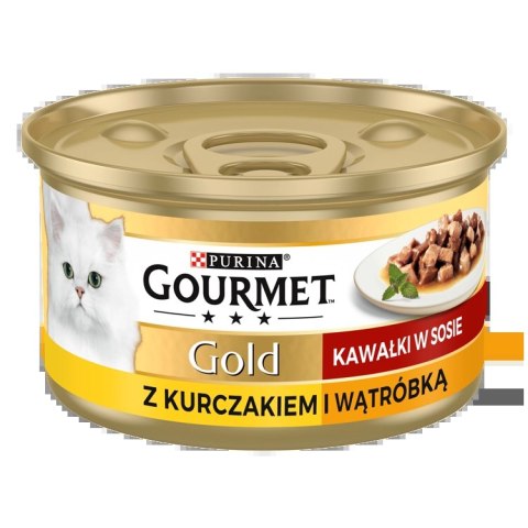 Purina Gourmet Gold kurczak/ wątróbka w sosie 85g Purina Gourmet Gold kurczak/ wątróbka w sosie 85g