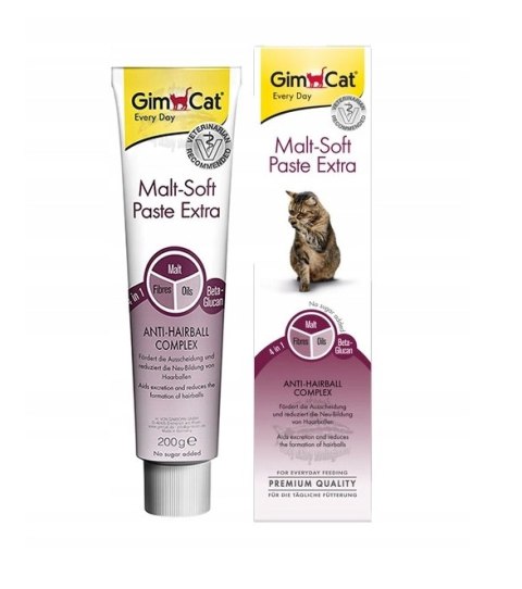 Gimborn Gim Cat Malt-Soft Extra Pasta Odkłaczająca Dla Kota 200g Gimborn Gim Cat Malt-Soft Extra Pasta Odkłaczająca Dla Kota 200g