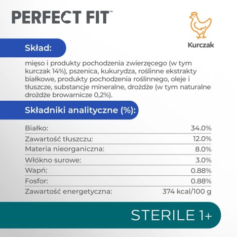 PERFECT FIT Sterile 1+ Z Kurczakiem 750g PERFECT FIT Sterile 1+ Z Kurczakiem 750g