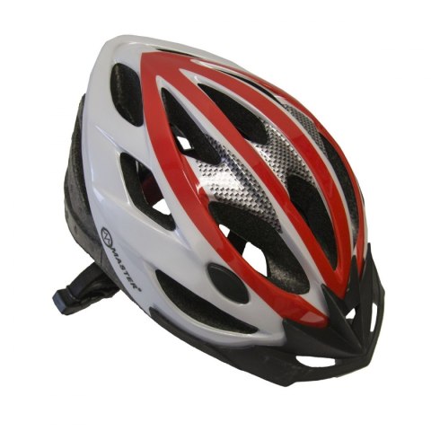 Kask Rowerowy MASTER Force M Czerwono-Biały Kask Rowerowy MASTER Force M Czerwono-Biały