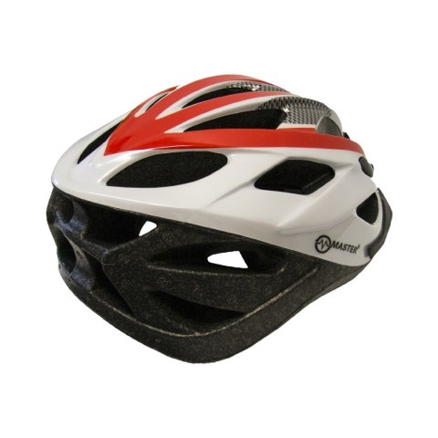 Kask Rowerowy MASTER Force M Czerwono-Biały Kask Rowerowy MASTER Force M Czerwono-Biały