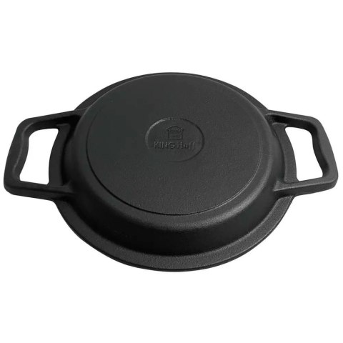 KOCIOŁEK ŻELIWNY MYŚLIWSKI 10L Z PATELNIĄ GRILL 2 W 1 KINGHOFF KH-1734