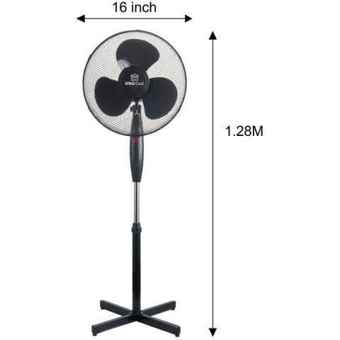 WENTYLATOR PODŁOGOWY 40CM 40W KINGCOOL KC-2125 CZARNY SIATKA WENTYLATOR PODŁOGOWY 40CM 40W KINGCOOL KC-2125 CZARNY SIATKA
