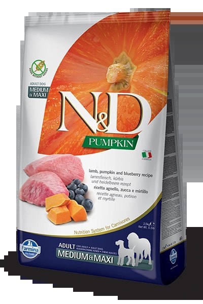 Farmina N&D Pumpkin Grain Free Canine Adult Medium&Maxi Lamb&Blueberry 12kg Farmina N&D Pumpkin Grain Free Canine Adult Medium&Maxi Lamb&Blueberry 12kg