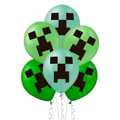 Zestaw Balonów zielonych Minecraft, 30cm, 12 szt. Zestaw Balonów zielonych Minecraft, 30cm, 12 szt.