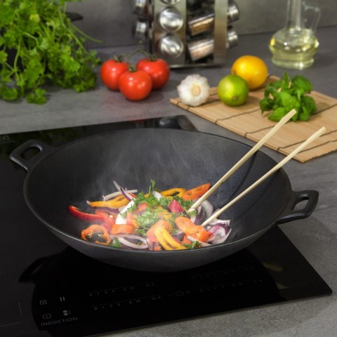 WOK ŻELIWNY 31cm KiNGHOFF KH-1109 WOK ŻELIWNY 31cm KiNGHOFF KH-1109