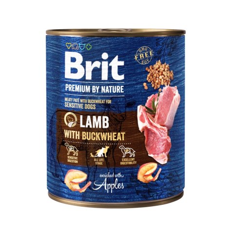 Brit Premium By Nature Lamb With Buckwheat Z Jagnięciną, Gryką I Jabłkiem 800g Brit Premium By Nature Lamb With Buckwheat Z Jagnięciną, Gryką I Jabłkiem 800g