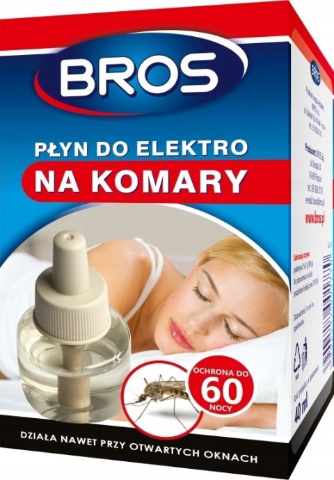 Bros Płyn Do Elektro Na Komary 60nocy/40ml Bros Płyn Do Elektro Na Komary 60nocy/40ml